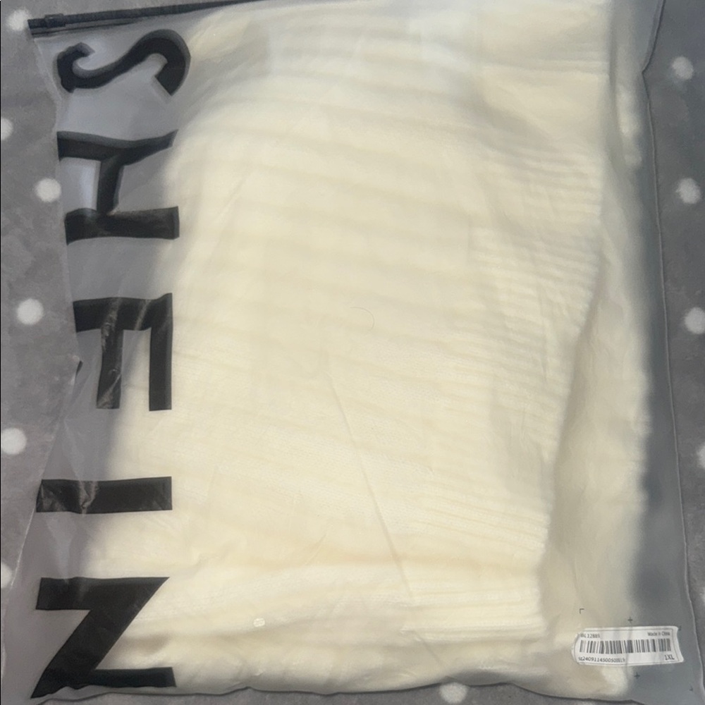 SHEIN woman cream turtleneck sweater dress